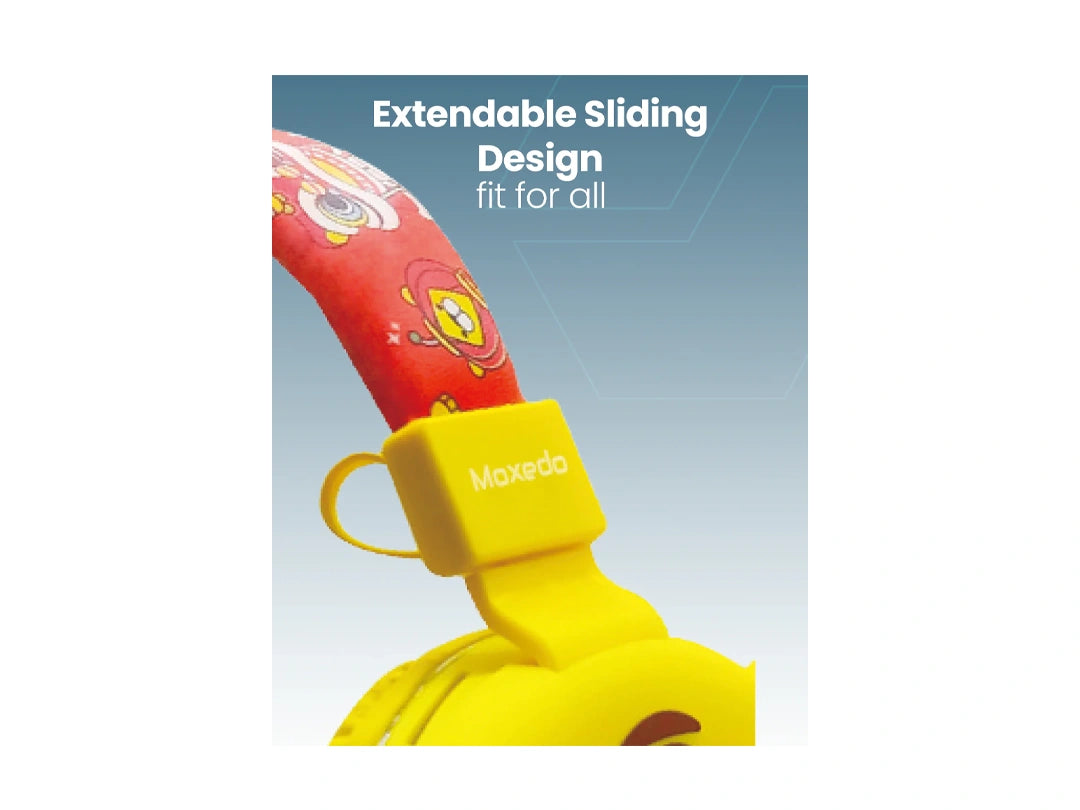 Moxedo Wireless On-Ear Junior Happy Furry King Headphones for Kids - Yellow in Qatar Moxedo Wireless On-Ear Junior Happy Furry King Headphones for Kids - Yellow in Qatar